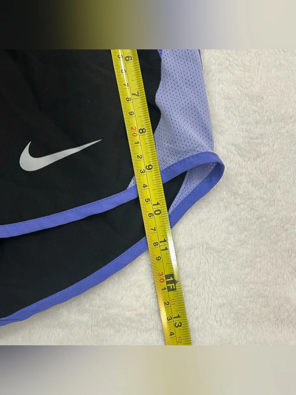 Nike Dri-Fit Tempo Black & Blue Lined Athletic Jogging Running Shorts Women’s XS